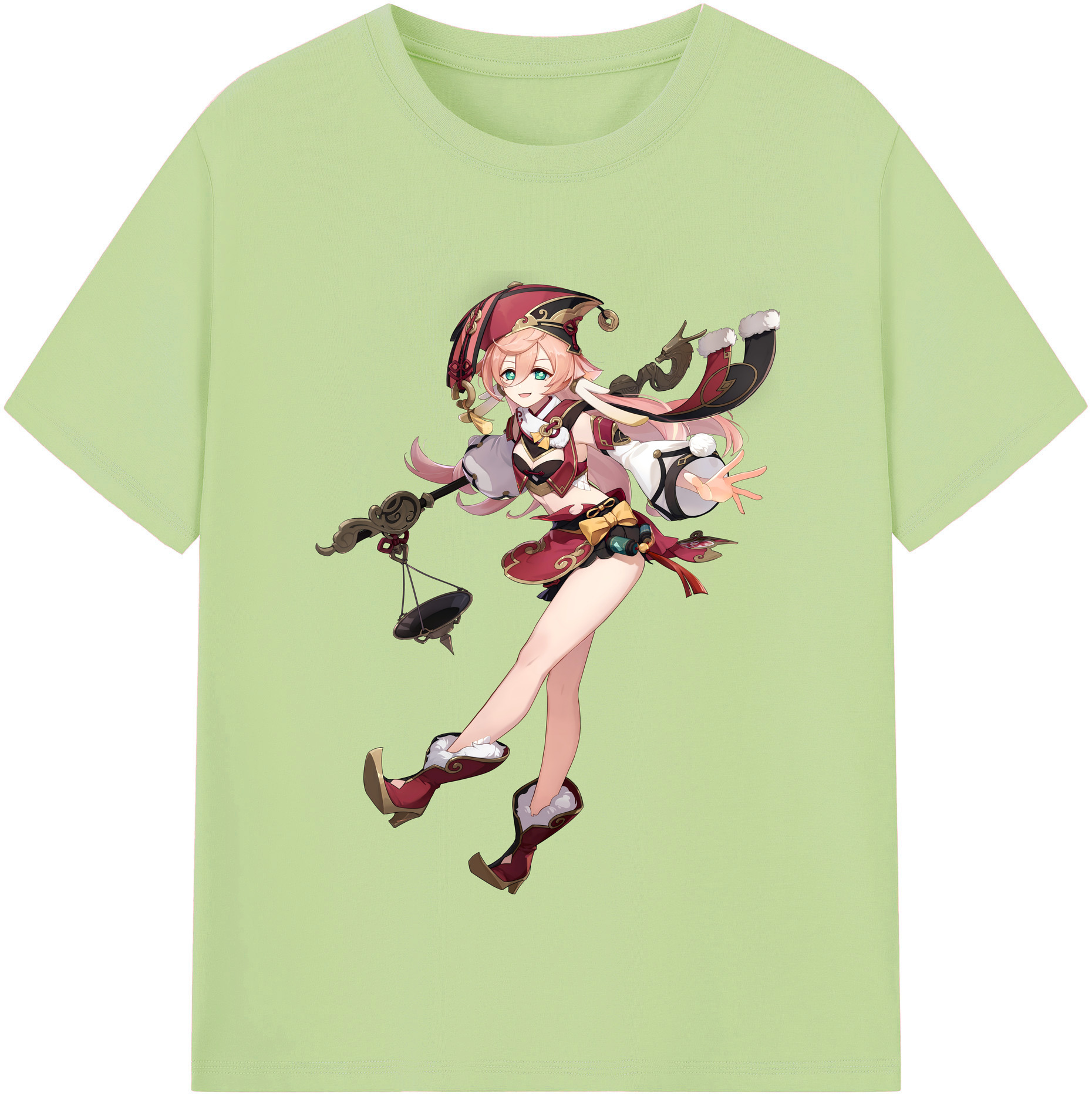 げんし神 ヤンフェイ genshin Yanfei 綿100％半袖Tシャツ（フロントプリント）